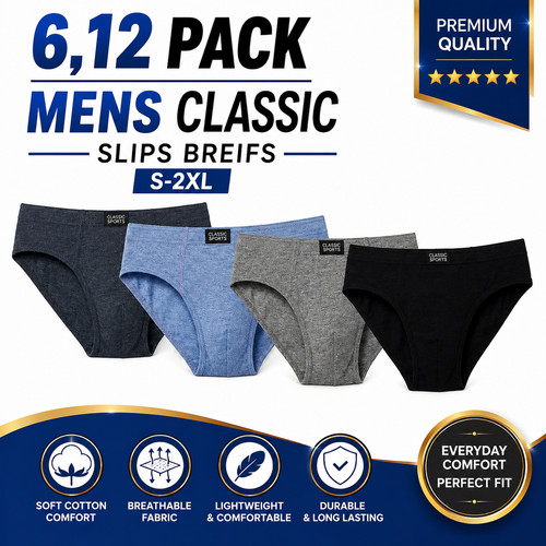 Pack mens briefs - 3,6,12,
