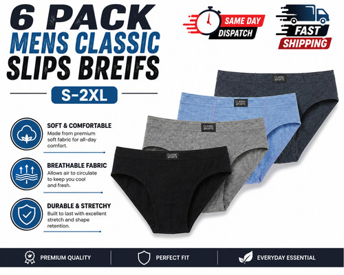 Pack mens briefs slips - of,