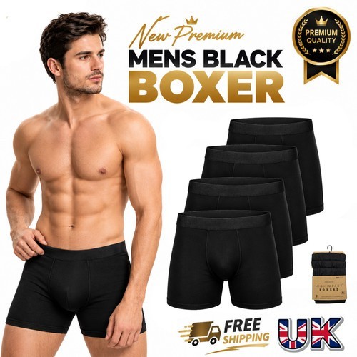 Pack mens black boxer - 12,
