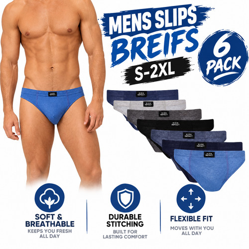 Pack mens high impact briefs - impact,